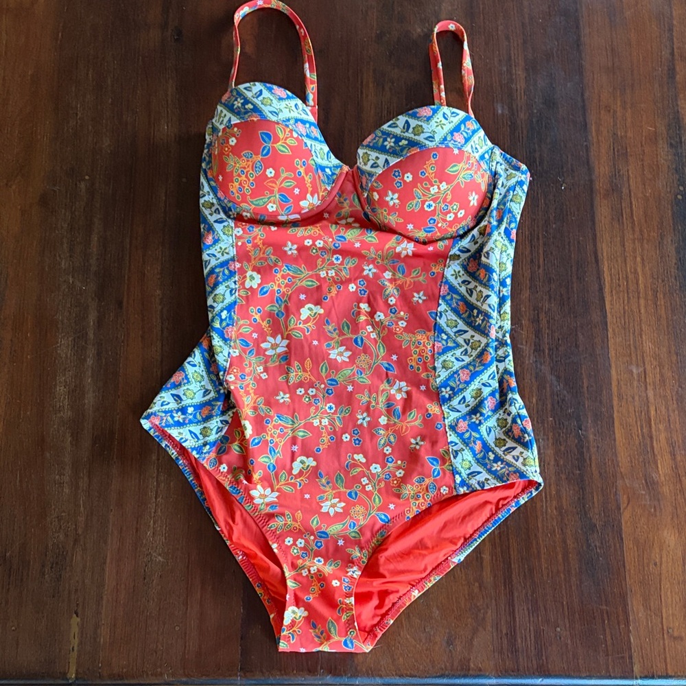 Tory Burch orange Papaya bathing suit